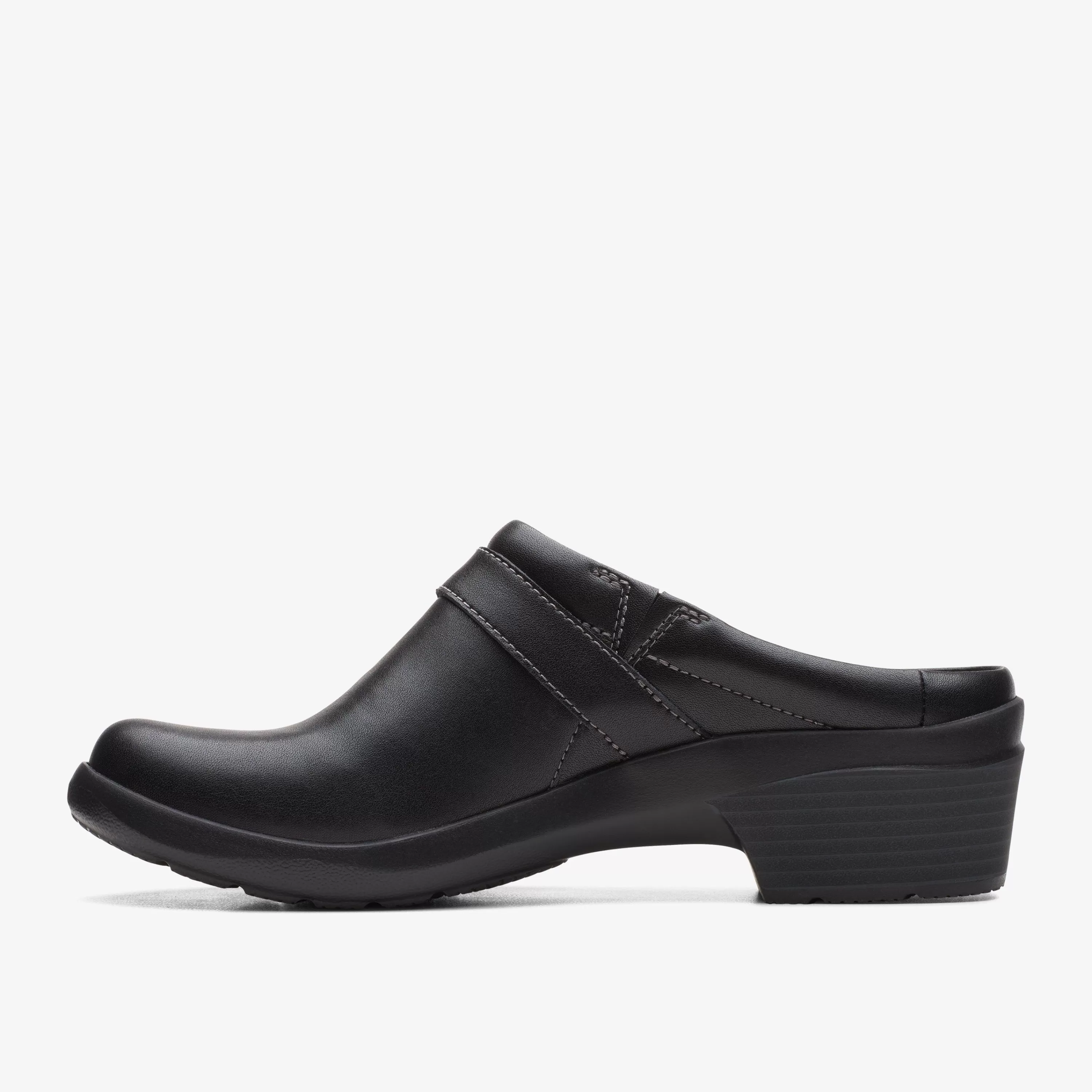 Women Clarks Angie Mist Black Leather