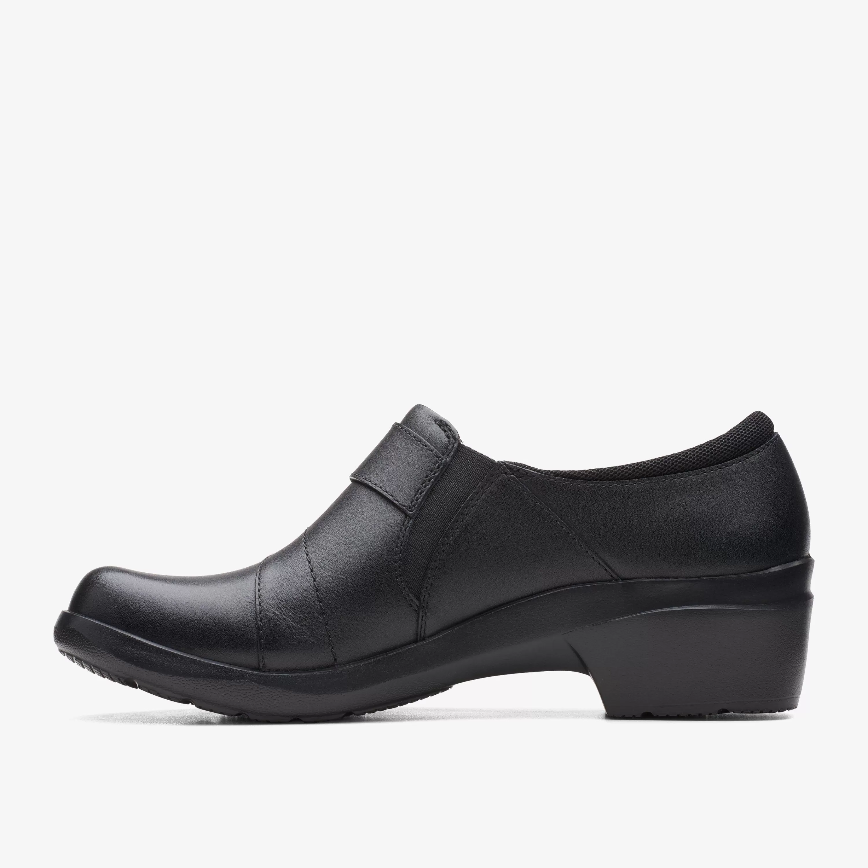 Women Clarks Angie Pearl Black Leather