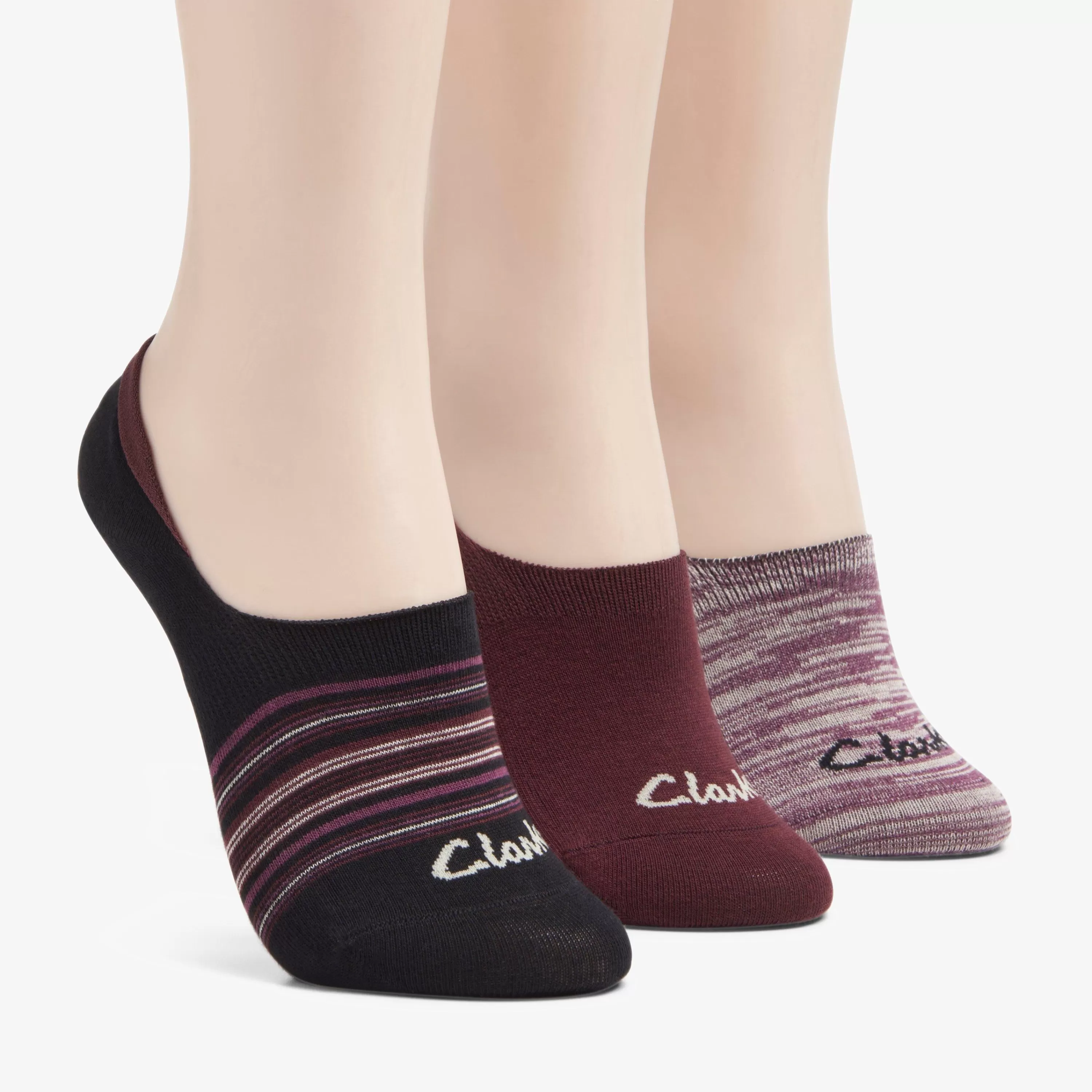 Women Clarks Assorted Shoe Liner Burgundy