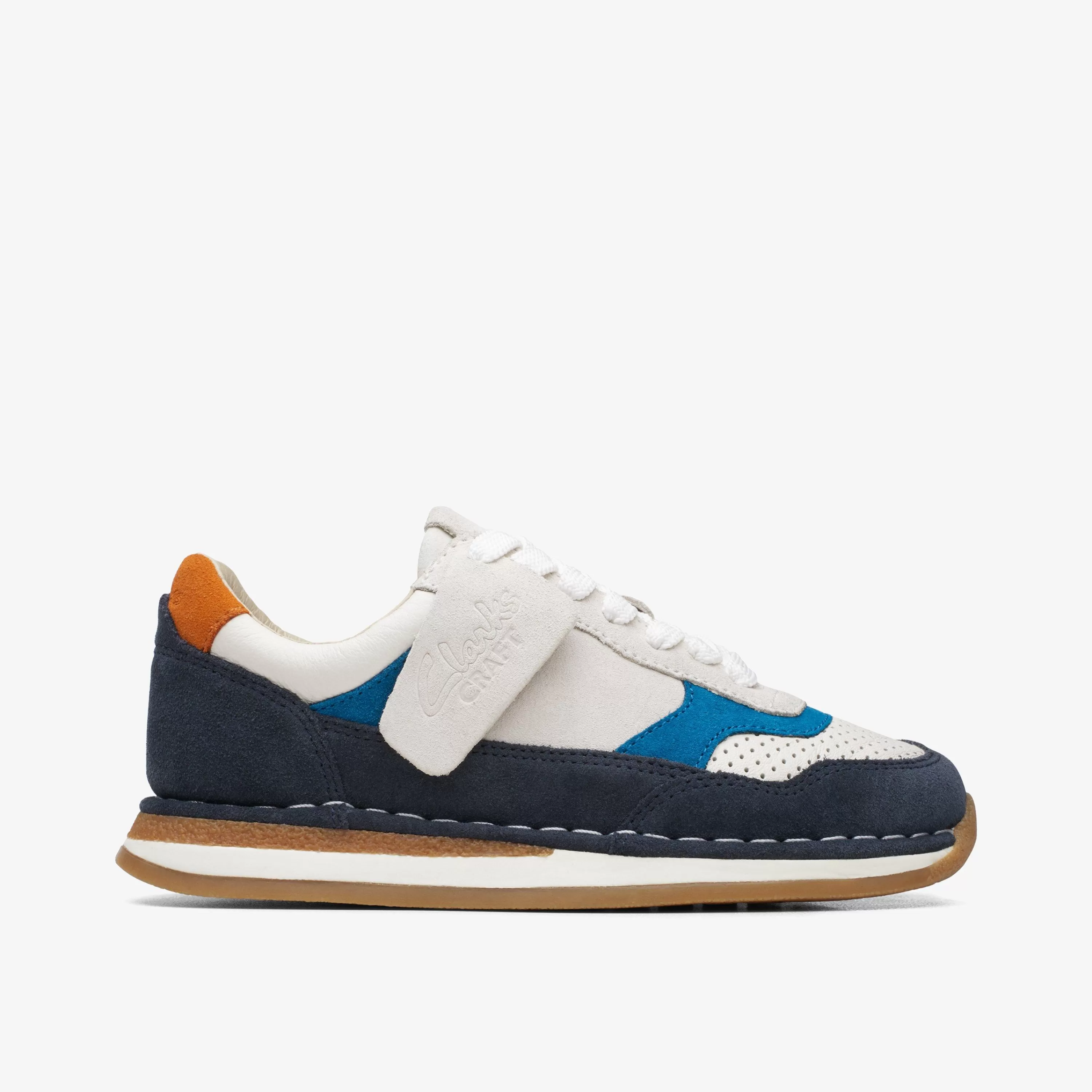 Kids Clarks Craft Run Tor Kid Navy Combination