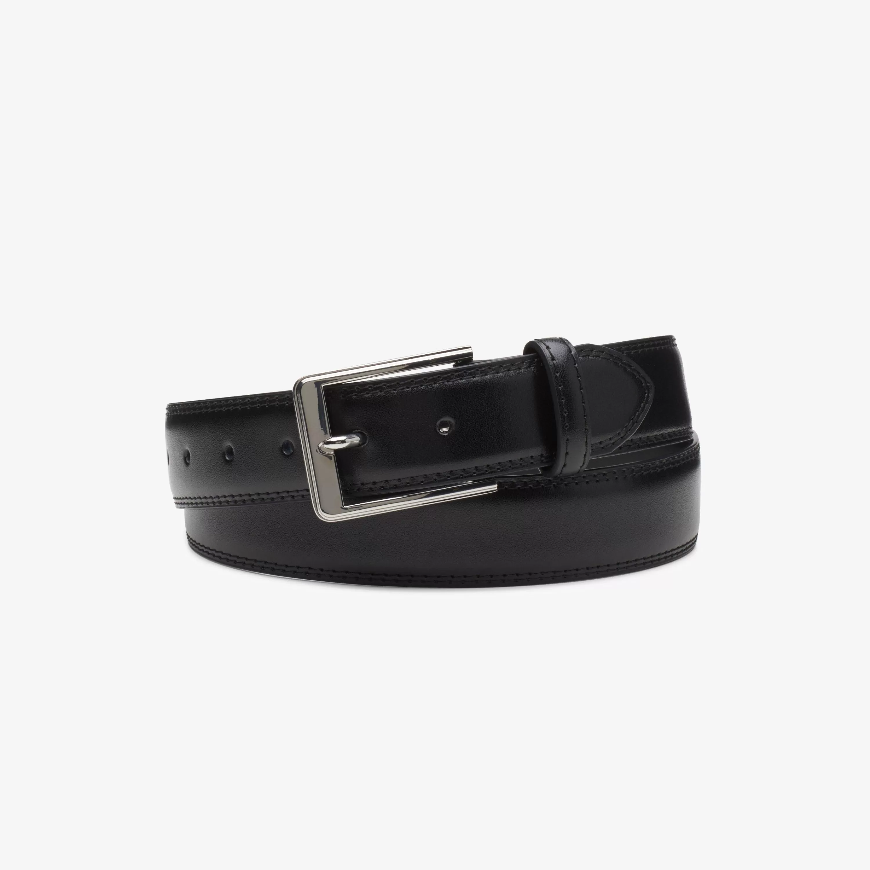 Women Clarks Dress Belt Black Leather