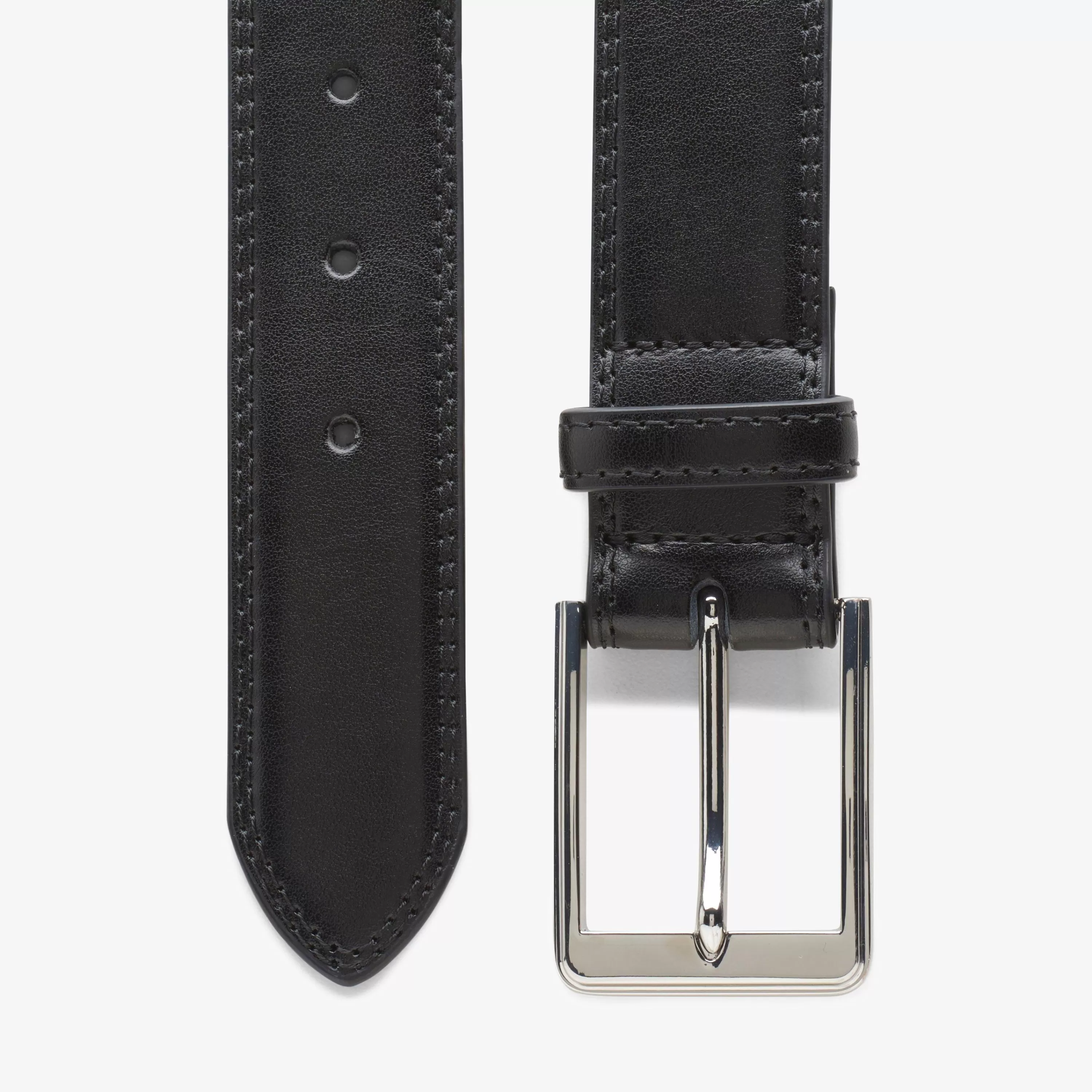 Women Clarks Dress Belt Black Leather