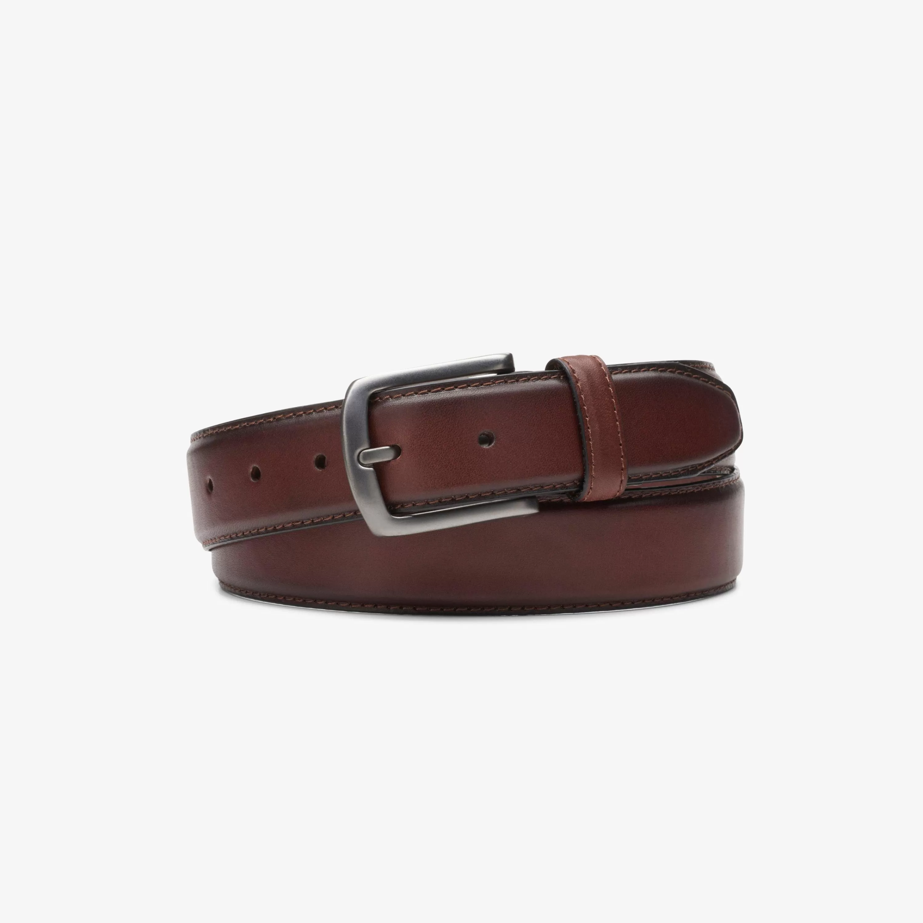 Women Clarks Dress Belt Tan Leather