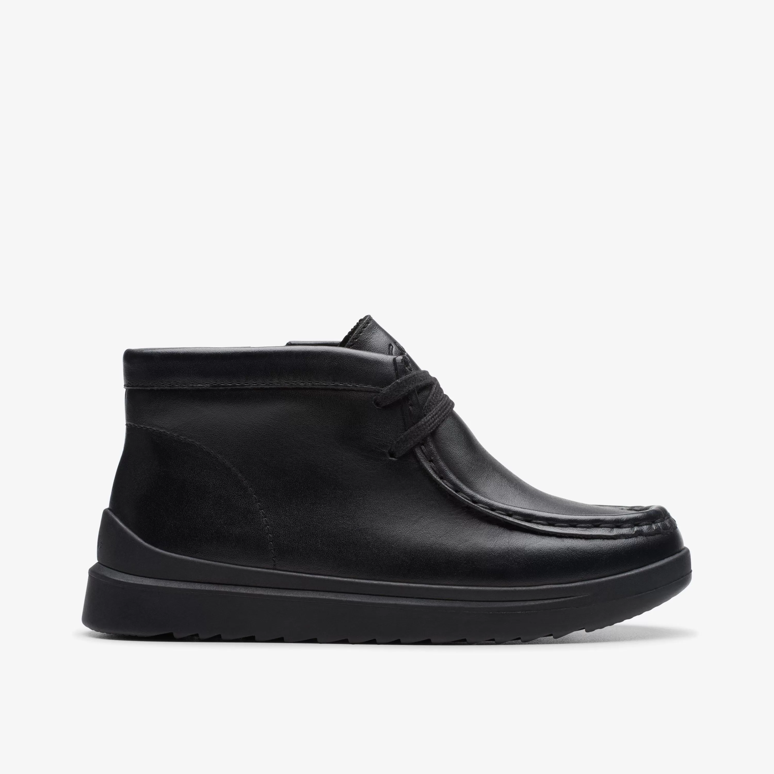 Kids Clarks Goal Wally Kid Black Leather