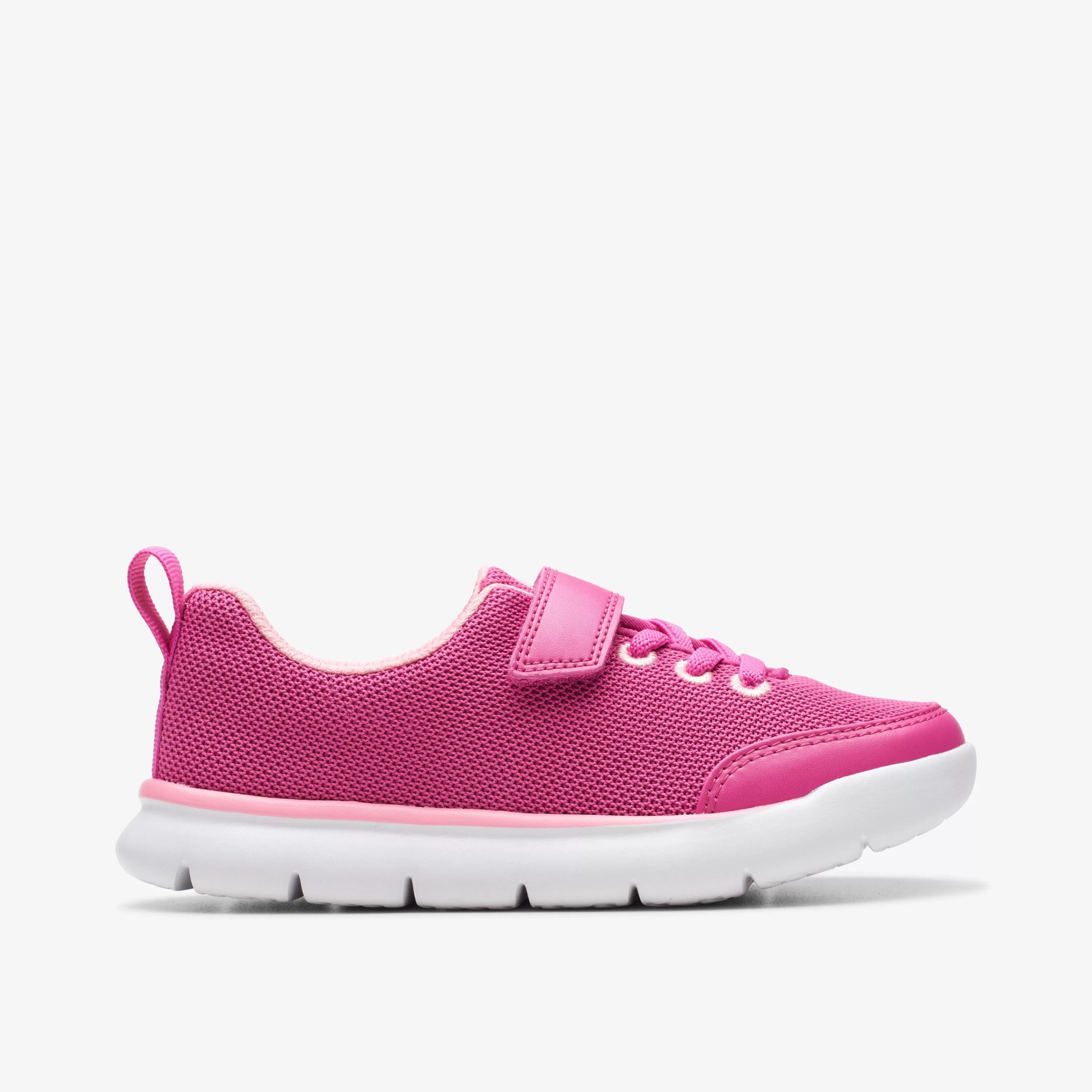 Kids Clarks Hoop Run Kid Pink Synthetic