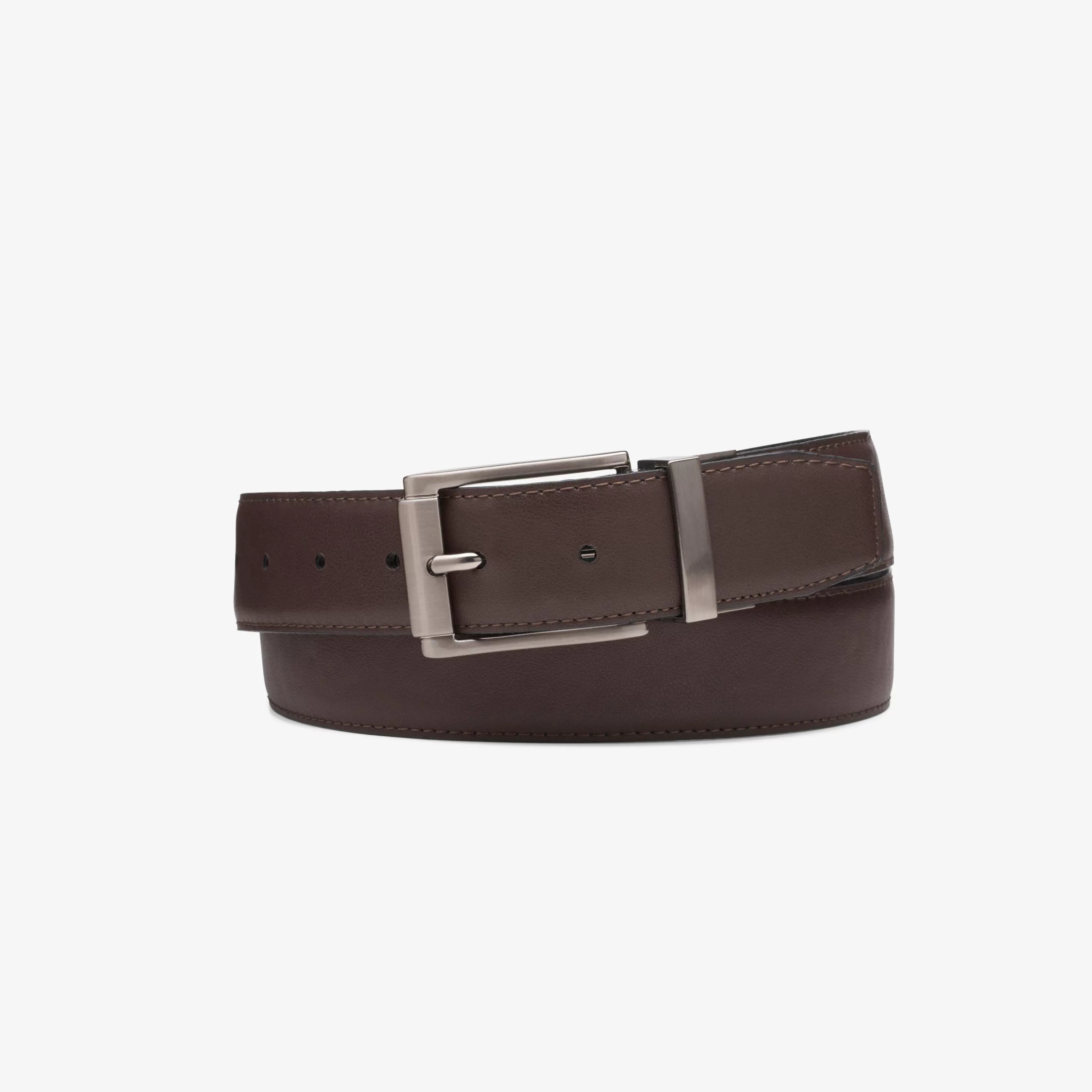 Women Clarks Reversible Belt Black/Brown