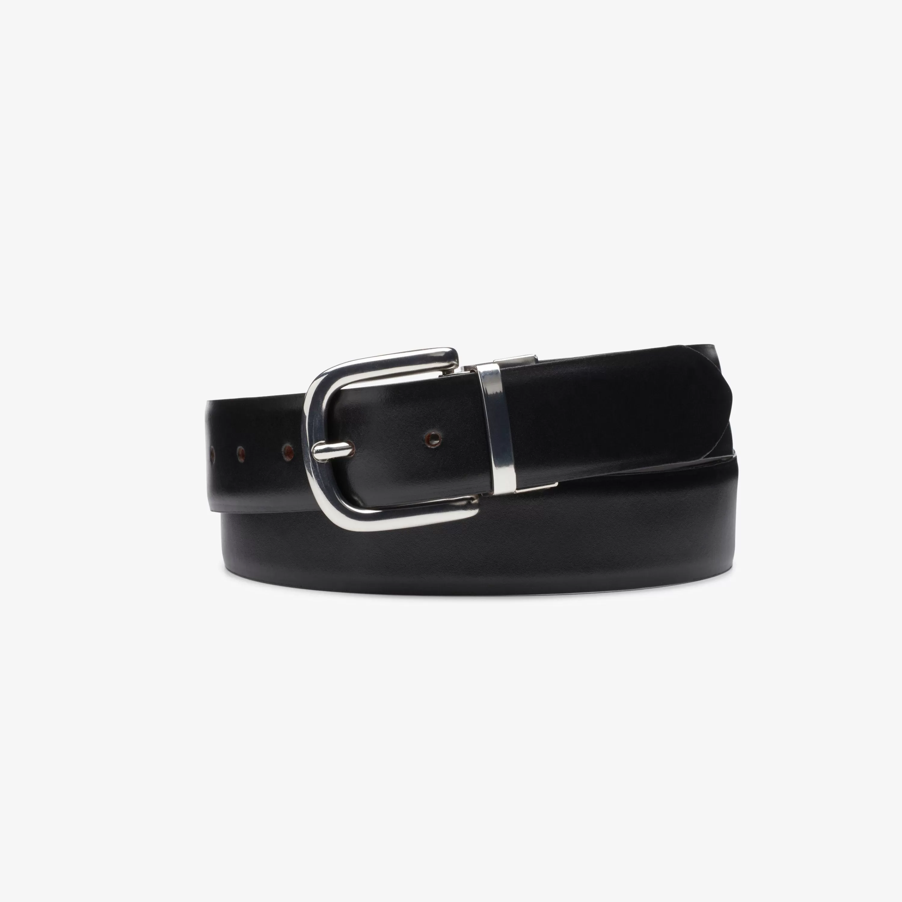 Women Clarks Reversible Belt Black/Brown Leather