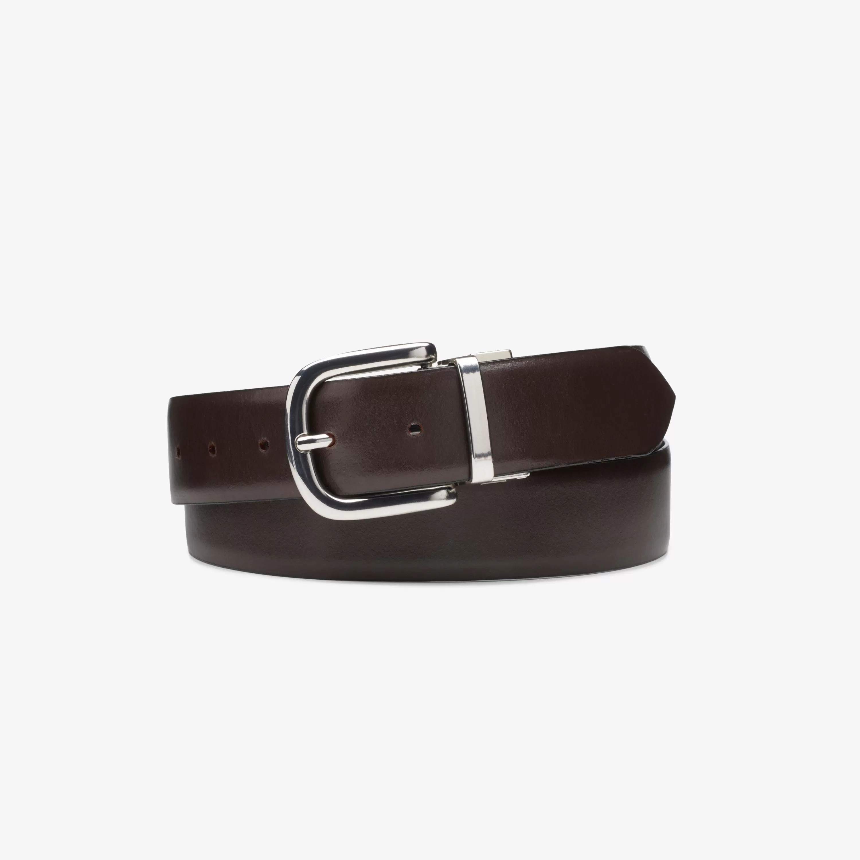 Women Clarks Reversible Belt Black/Brown Leather