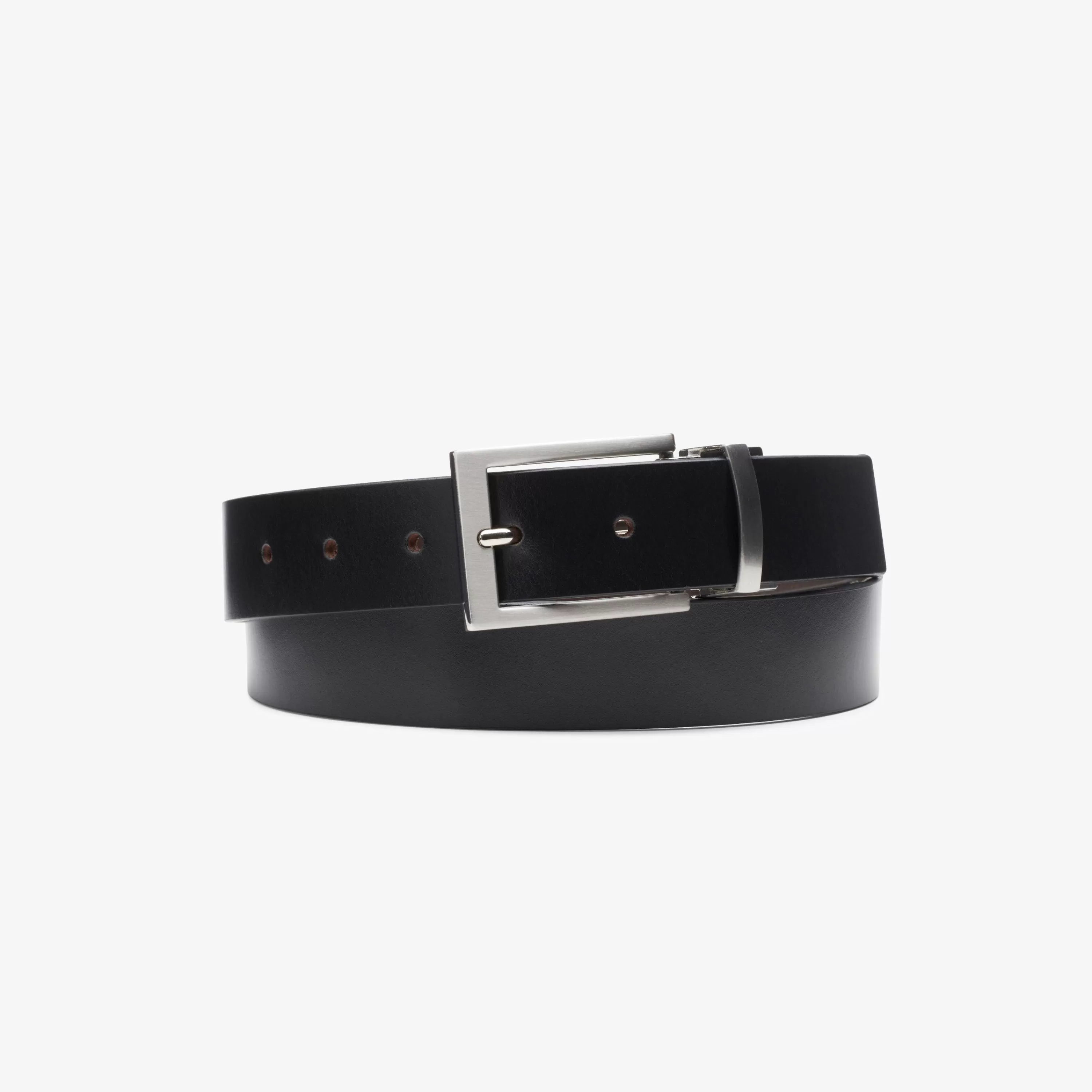 Women Clarks Reversible Belt Black/Brown Leather