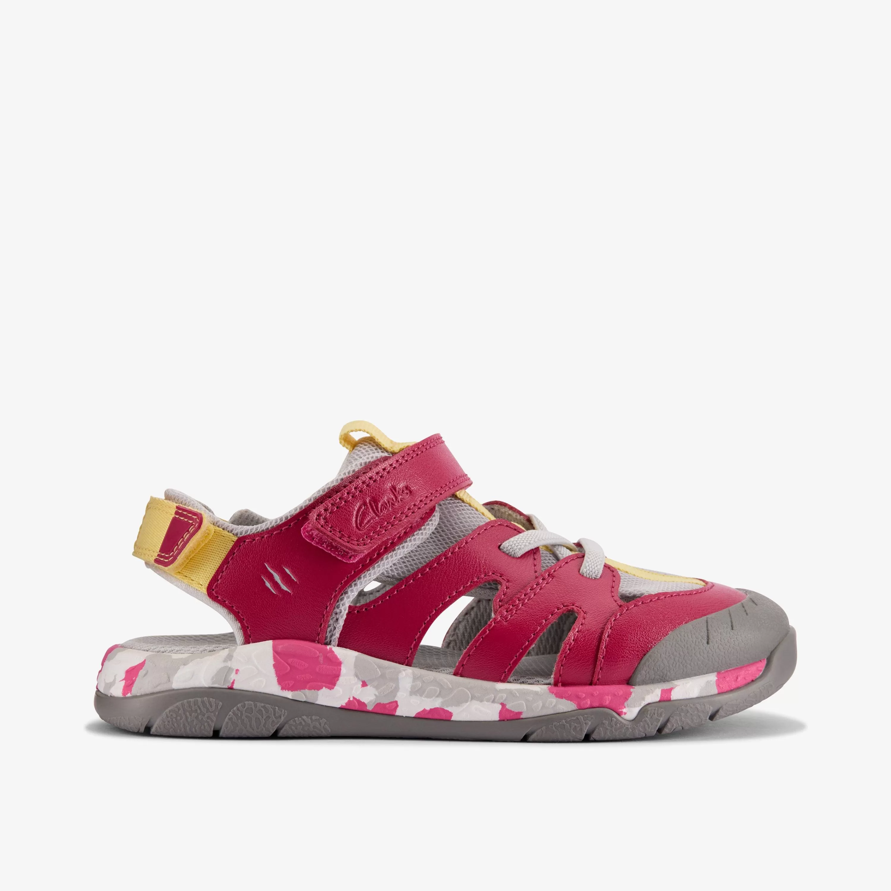 Kids Clarks Steggy Roar Kid Pink Combination