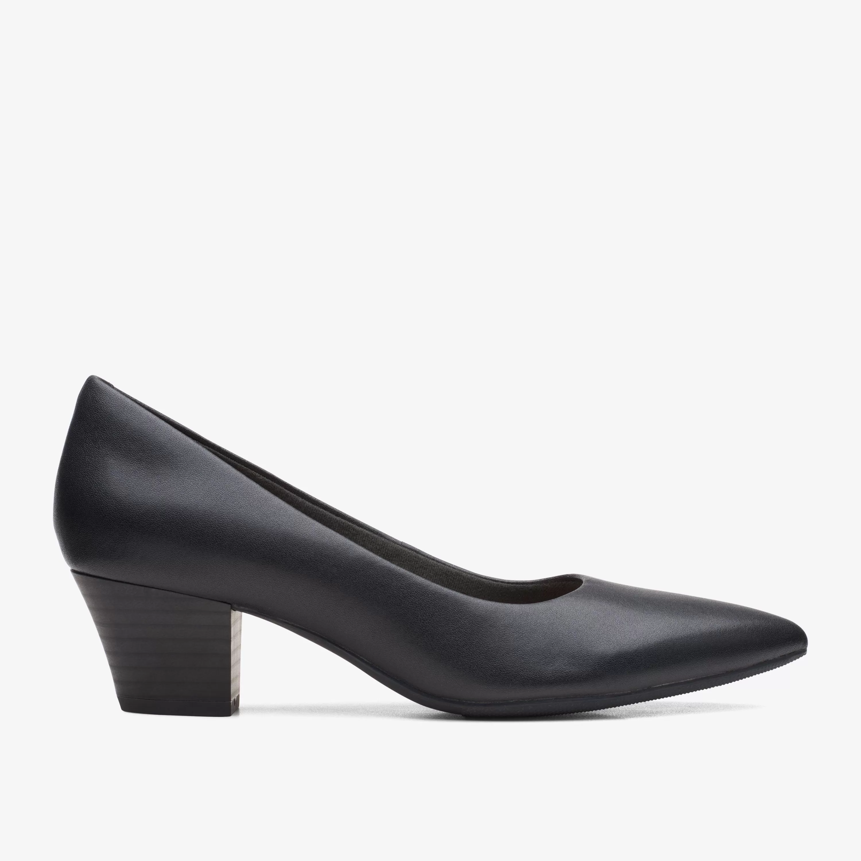 Women Clarks Teresa Step Black Leather