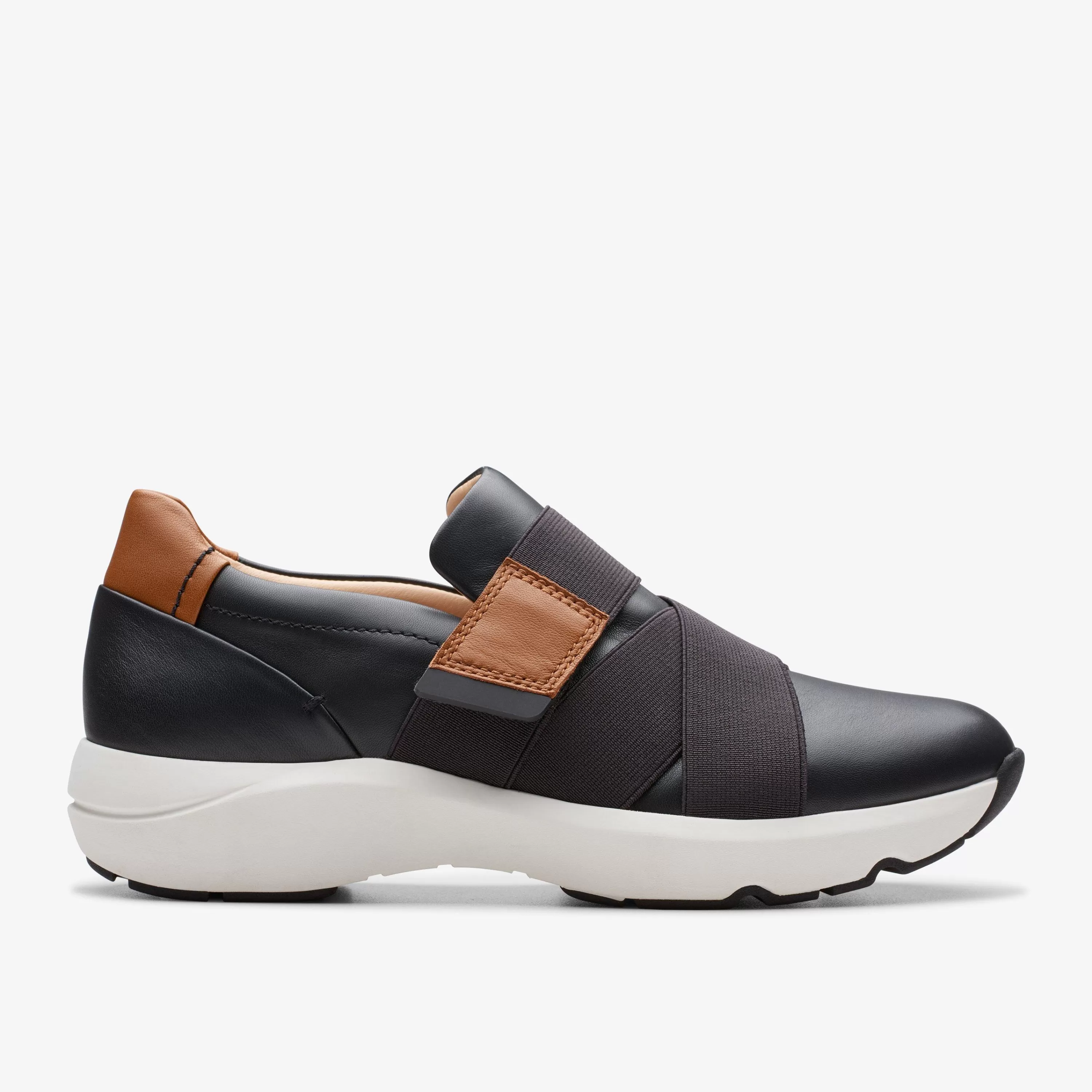 Women Clarks TIVOLI STRAP Black Leather