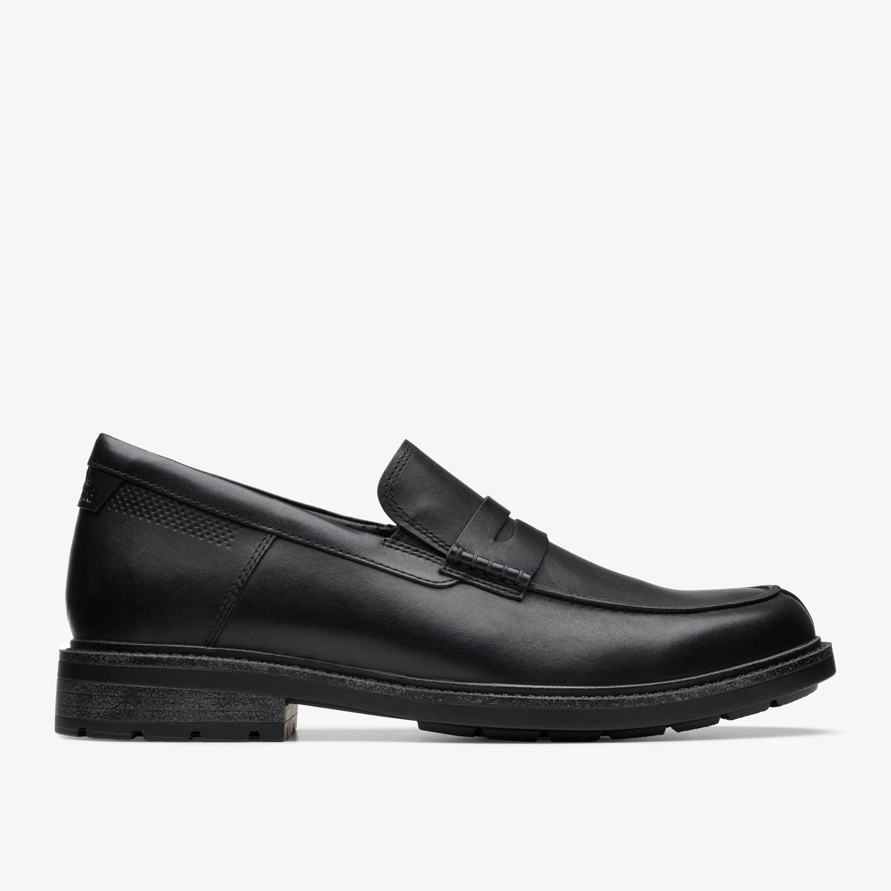 Clarks Un Shire Step Black Leather