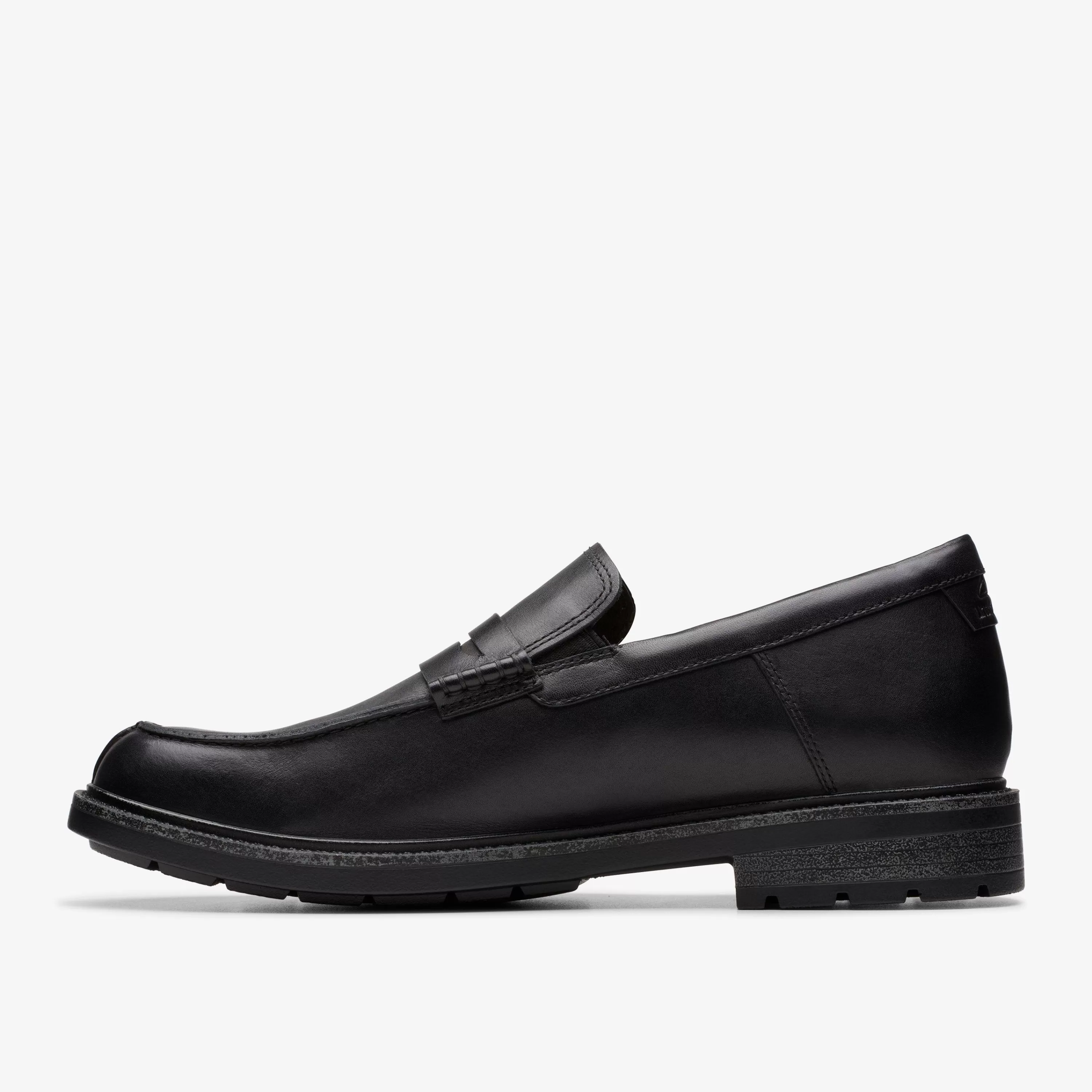 Clarks Un Shire Step Black Leather