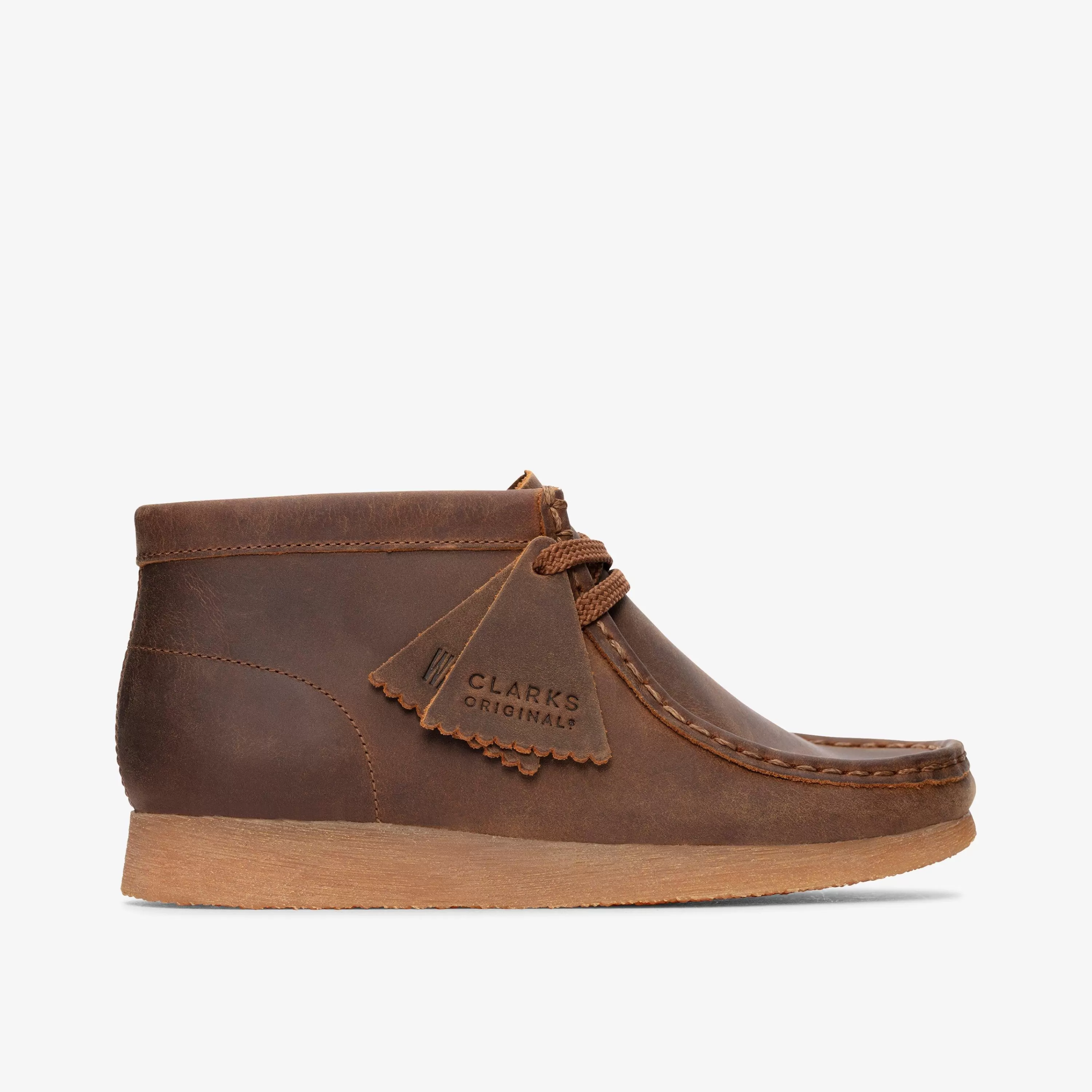 Kids Clarks Wallabee Boot Kid Beeswax