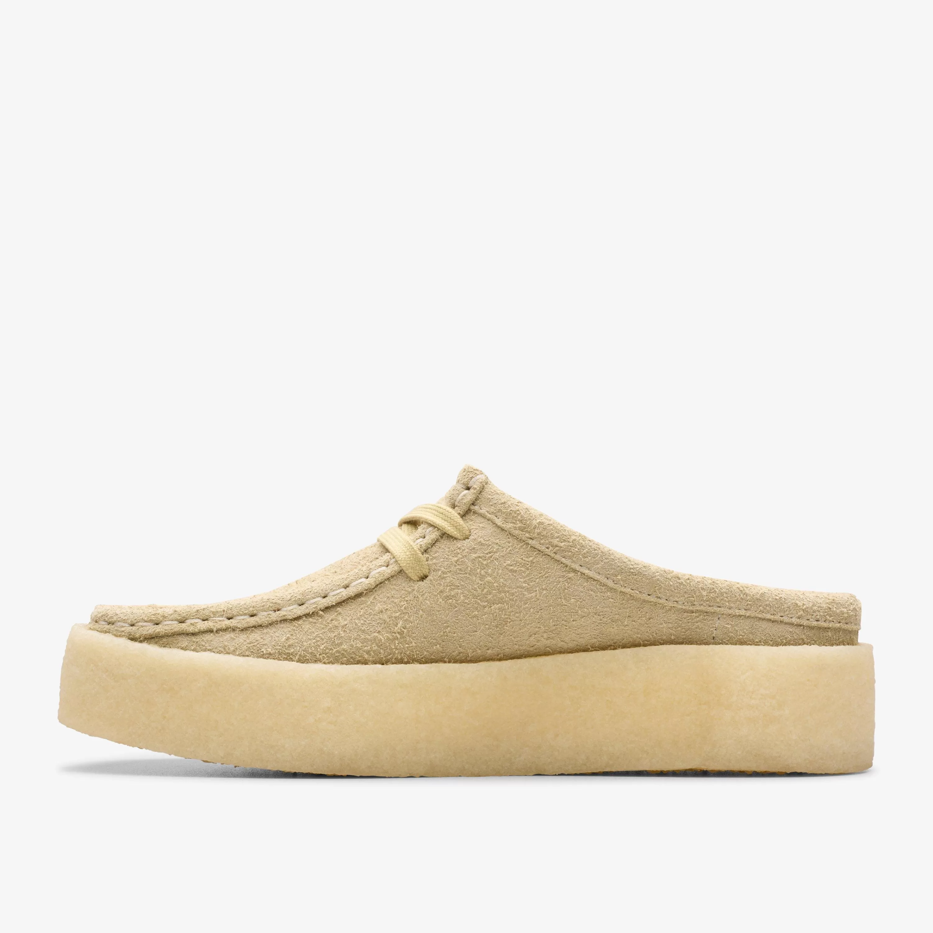 Women Clarks Wallabee Cup Lo Light Maple