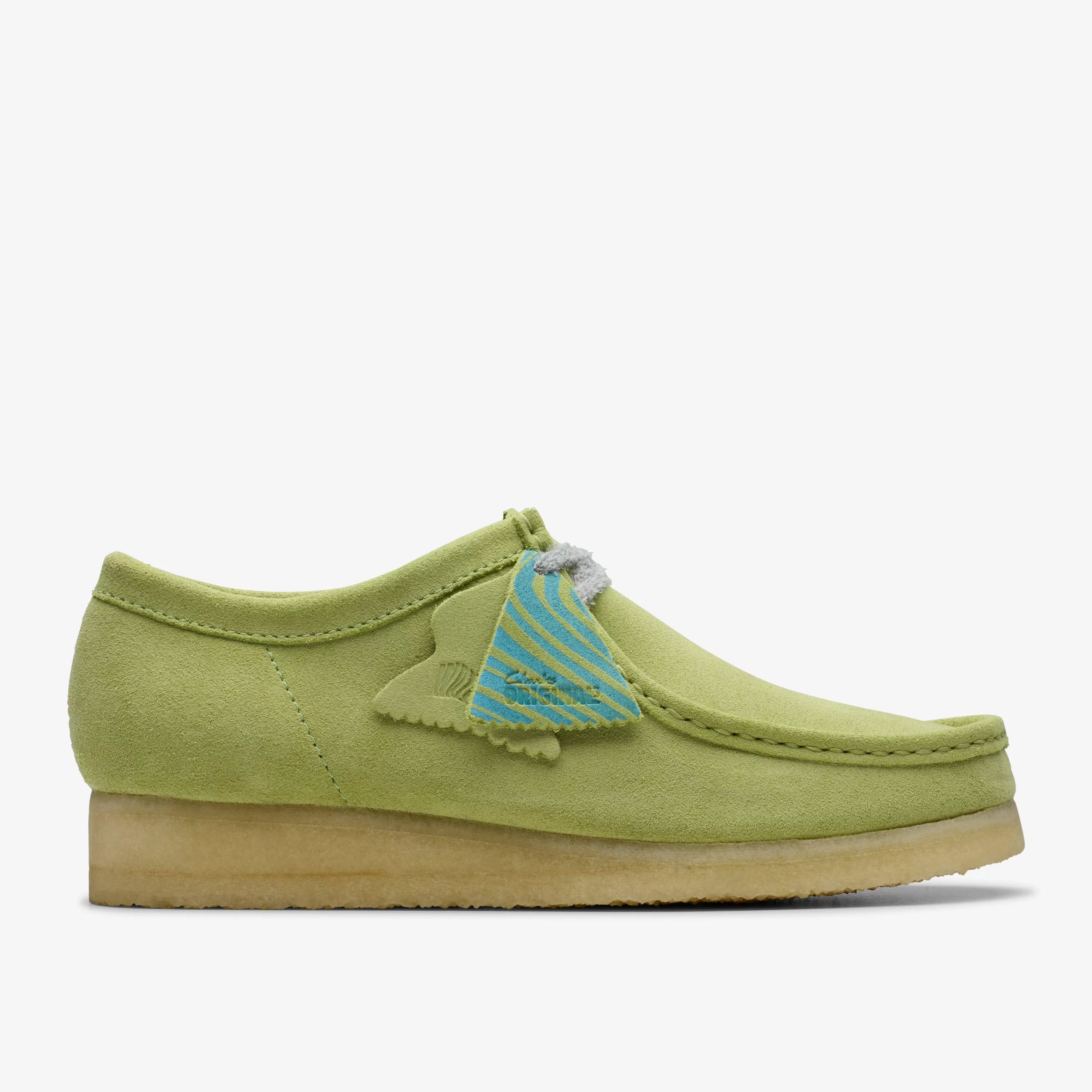 Clarks Wallabee Pale Lime Suede