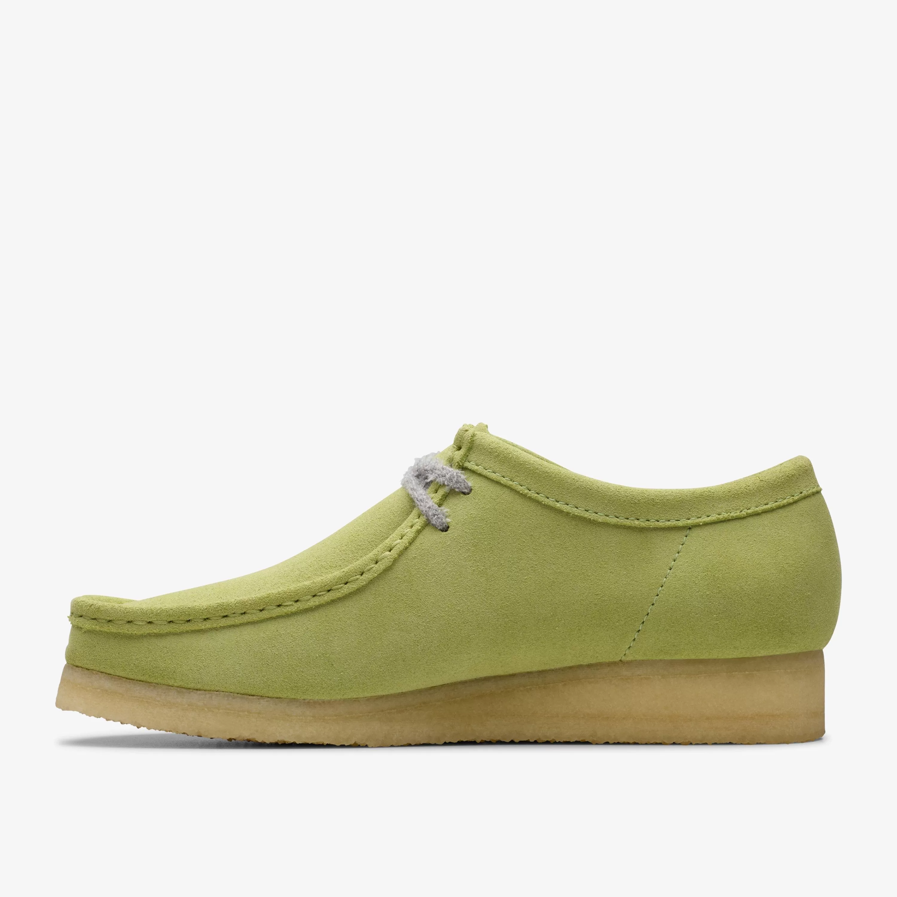 Clarks Wallabee Pale Lime Suede